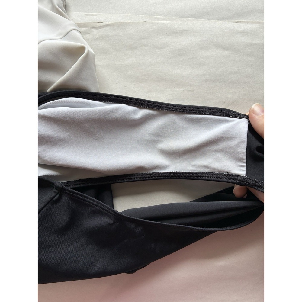 Summersalt Color Block Ivory Black Modest One Piece Bathing suit 10 Beach Resort - Picture 6 of 6